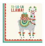 Fa-la-la Llama Cocktail Napkin - Party, Girl! 