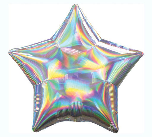 Iridescent Star Foil Balloon 19"