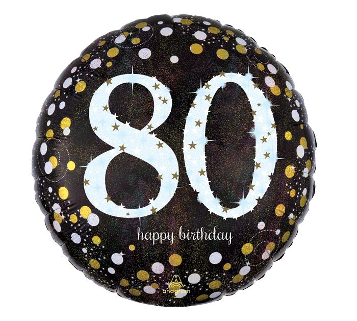 Milestone Birthday Foil Balloon Holographic (age options)