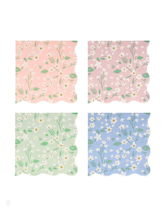 Daisy Floral Napkins by Meri Meri (2 size options)