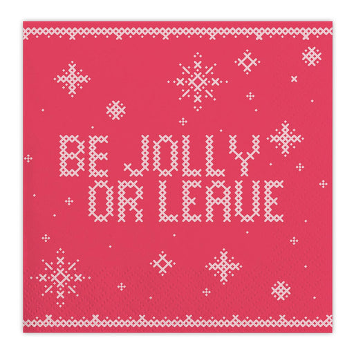 Be Jolly or Leave Cocktail Napkins