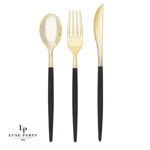 Luxe Party Two-Toned Plastic Cutlery (multiple color options)