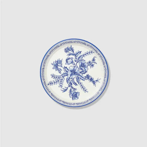 French Toile Blue and White Small Plates