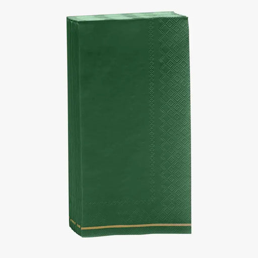 Luxe Party Emerald with Gold Stripe Napkins (2 size options)