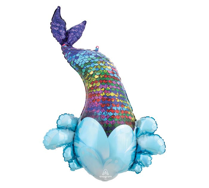 Mermaid Sequin Tail Foil Shape Balloon 39"