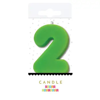 Neon Colors Number Candle