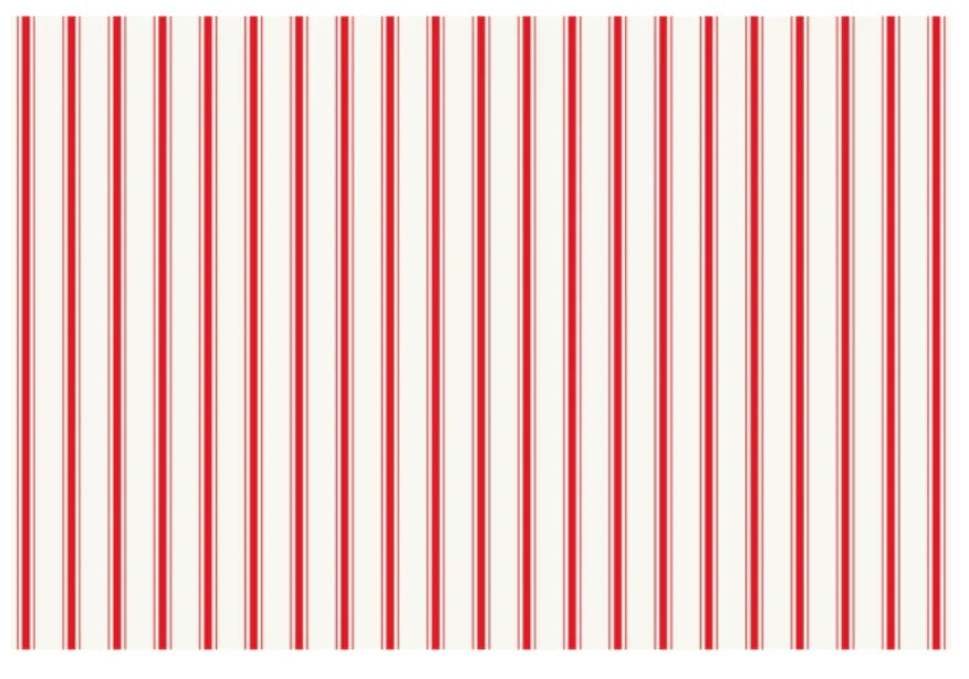 Placemats Red Ribbon Striped