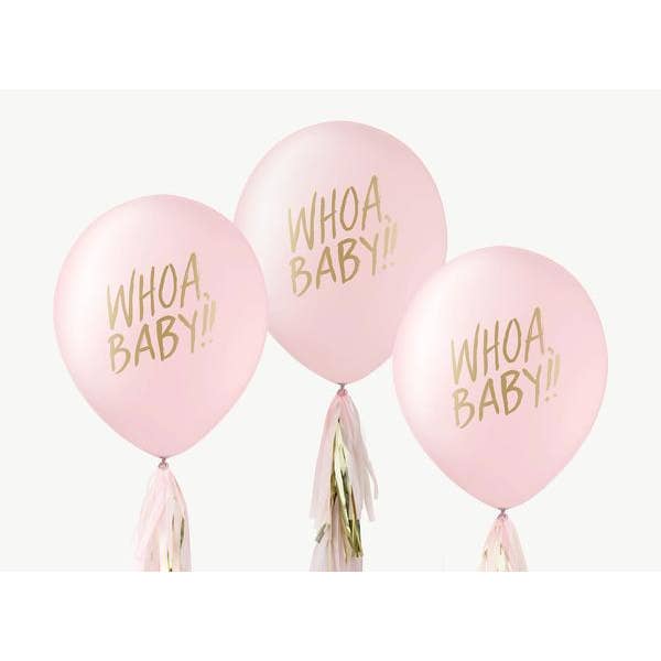 Pink Whoa Baby Balloon - Set of 3 - Party, Girl! 