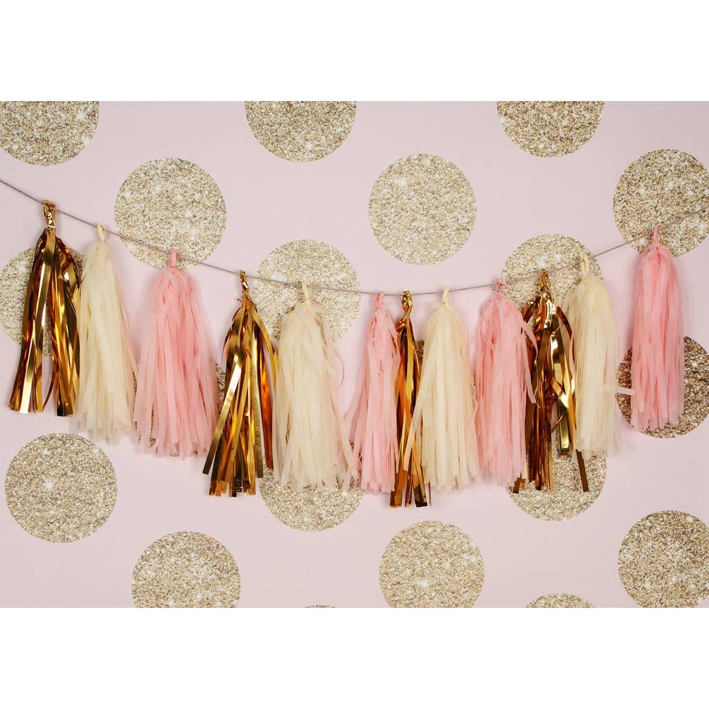 Pink Glam Fringe Tissue Tassel Garland Kit or Fully Assembled – Wants and  Wishes