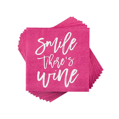 Smile There's Wine Napkin	by Cakewalk - Party, Girl! 