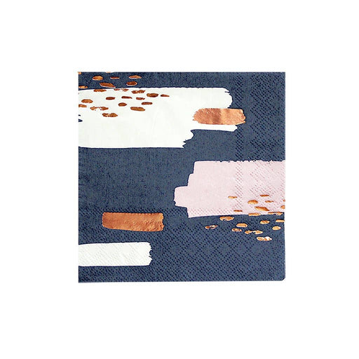 Erika - Navy Abstract Cocktail Paper Napkins - Party, Girl! 