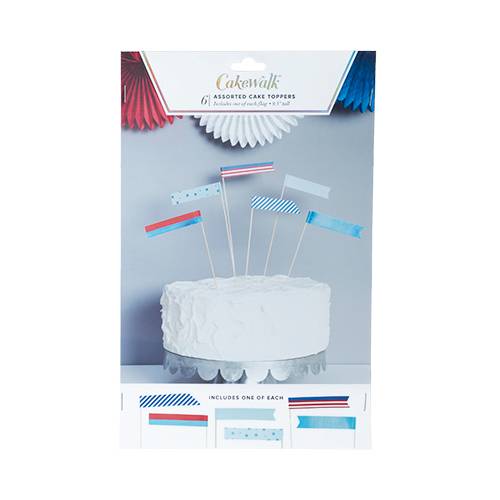 Stars & Stripes Paper Cake Toppers - Party, Girl! 
