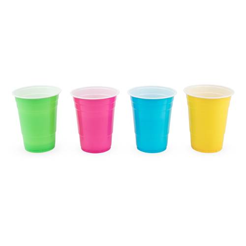 Plastic 16 oz Graphic Color Cups Set of 24 - Party, Girl! 