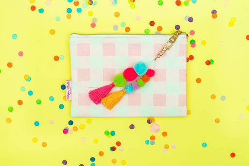Pink Gingham Pouch - Party, Girl! 