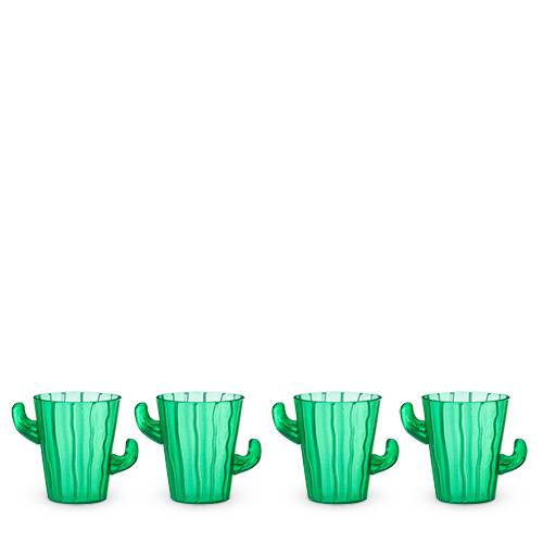 Green Cactus Shot Glasses Set of 4 - Party, Girl! 