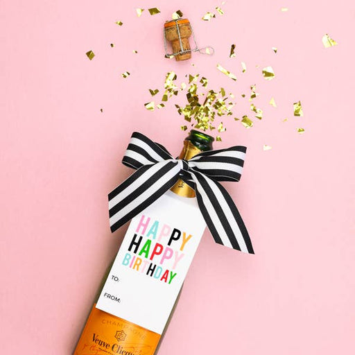 Happy Birthday Wine Tags - A Wine & Spirits Gift Kit- Single - Party, Girl! 