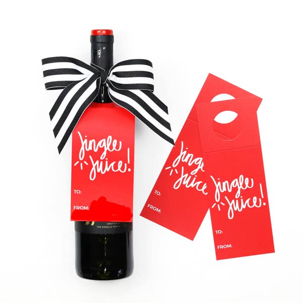 Jingle Juice Wine Tags - A Wine & Spirits Gift Kit- Box of 3 - Party, Girl! 