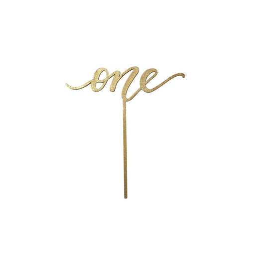 One Cake Topper - Gold - Party, Girl! 
