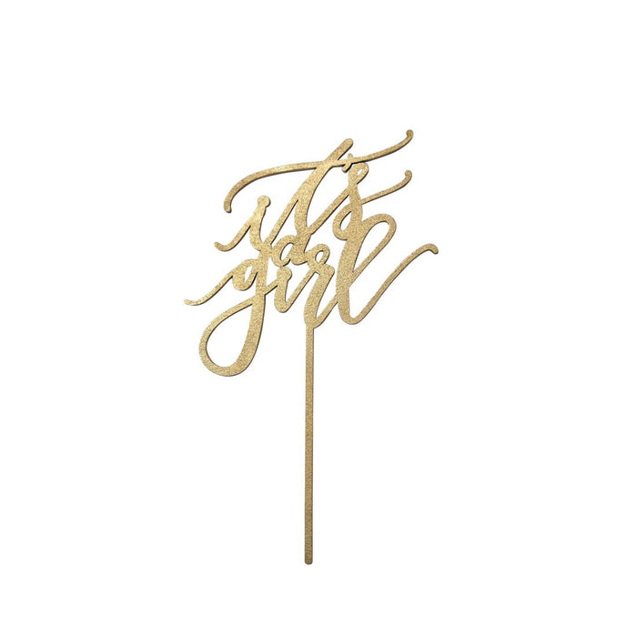 It's a Girl Cake Topper - Gold - Party, Girl! 