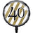 Black and Gold Milestone Birthday Foil Balloon (age options)
