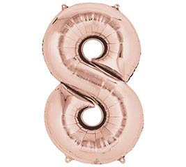 Oversized Number Balloons Rose Gold - Party, Girl! 