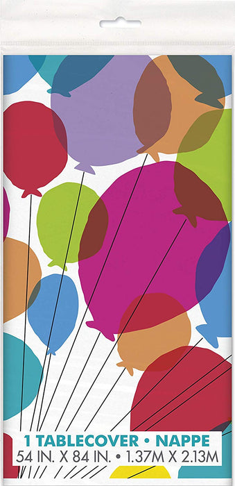 Tablecloth Balloon Birthday Celebrations Plastic