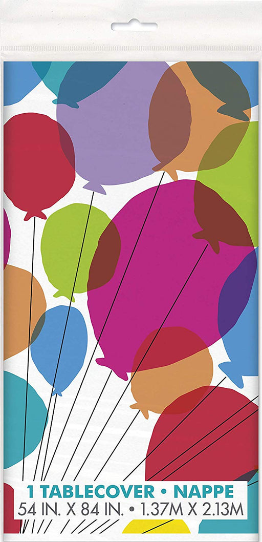 Tablecloth Balloon Birthday Celebrations Plastic