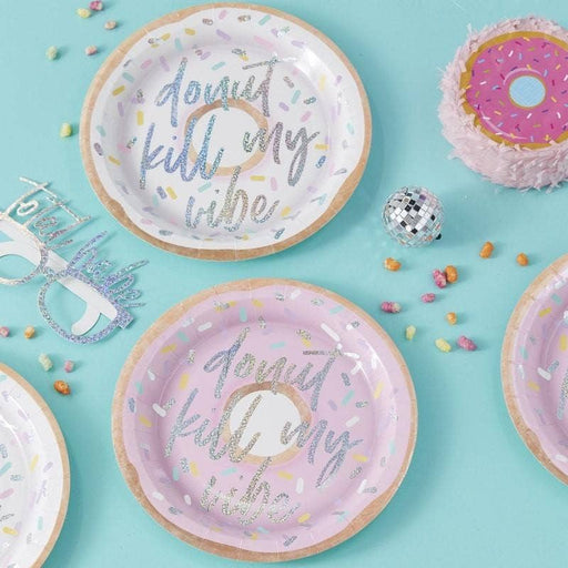 Donut Kill My Vibe Paper Plate - Party, Girl! 