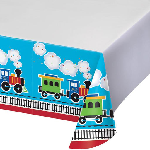All Aboard Plastic Table Cover - Party, Girl! 