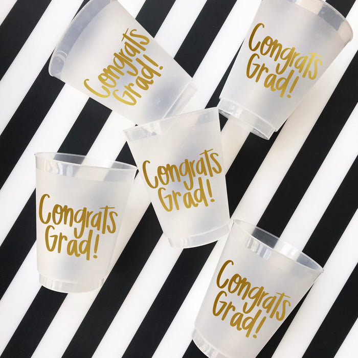 Congrats Grad Frosted Shatterproof Cups - Party, Girl! 