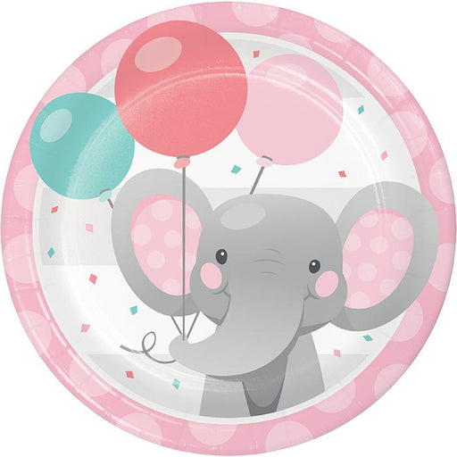 Enchanting Elephant Plates - Blue and Pink - Party, Girl! 