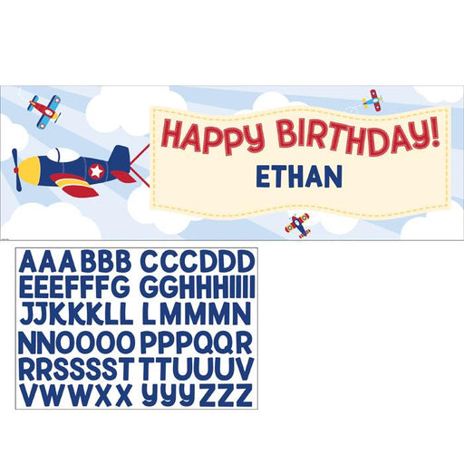 Lil Flyer Airplane Giant Party Banner - Party, Girl! 