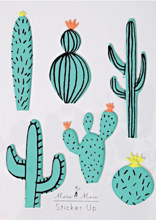 Cactus Puffy Stickers - Party, Girl! 