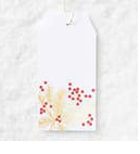 Red Berries and Gold Branches Foil Hang Tag - Party, Girl! 