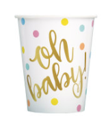 Oh Baby Paper Cups - Party, Girl! 