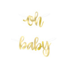 Oh Baby Gold Foil Banner - Party, Girl! 
