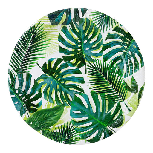 Tropical Fiesta Palm Leaf Paper Plates - Party, Girl! 