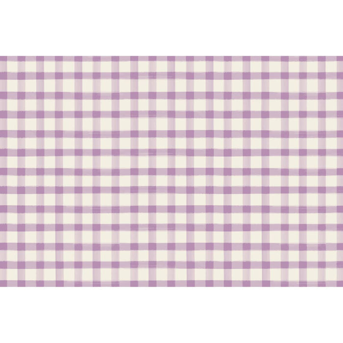 Lilac Painted Check Placemat - Party, Girl! 