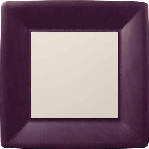 Classic Linen Look Square Dinner Plates (multiple colors available)