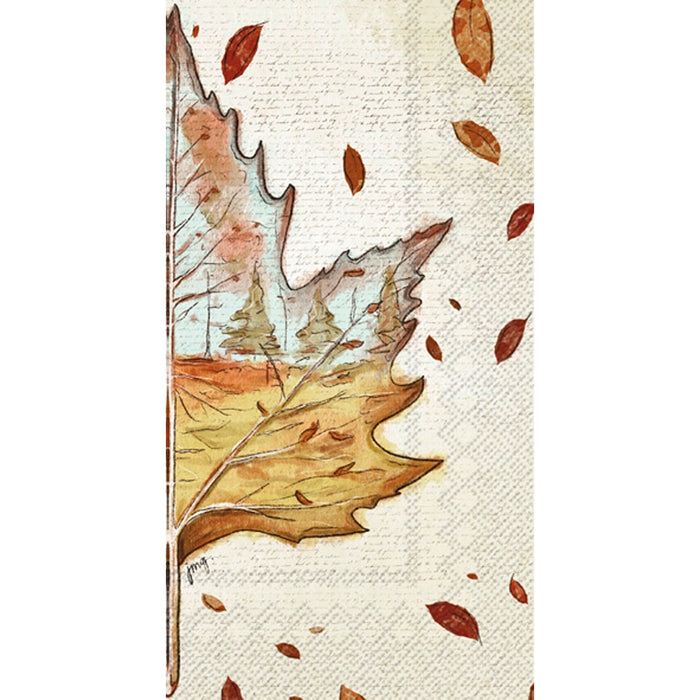 Autumn Leaf Scene Guest Towels