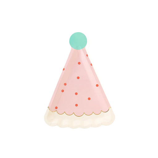 Birthday Hat Shaped Plate - Pink