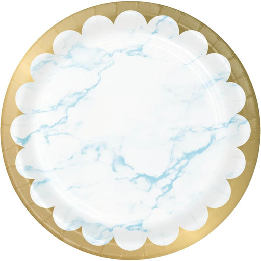 Blue Marble Luncheon Plates