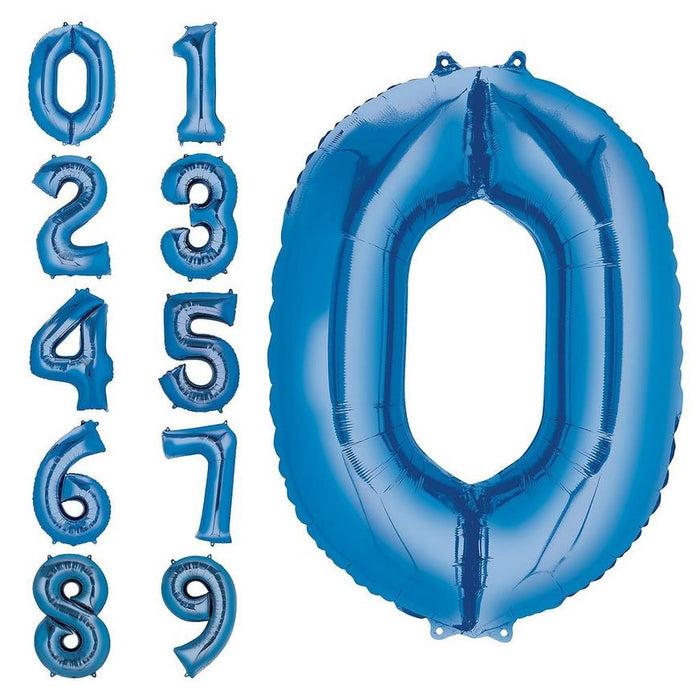 Oversized Number Balloons - Blue