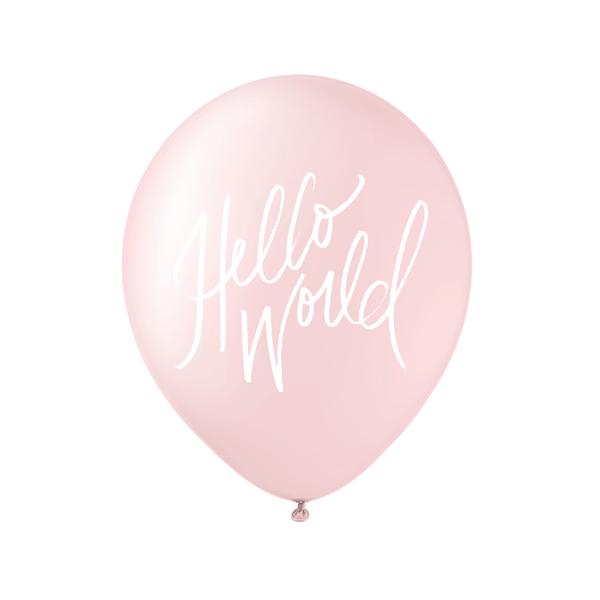 Pink Hello World Balloon - Set of 3 - Party, Girl! 