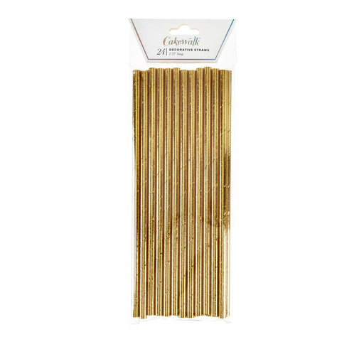 Paper Straws, Gold Foil, by Cakewalk