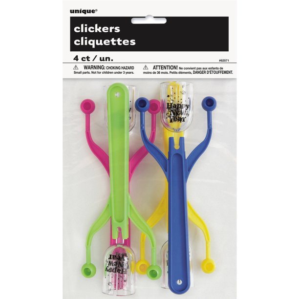 New Years Eve Party Neon Clickers/Noisemakers