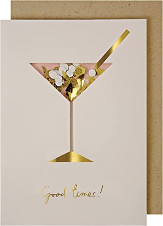 Cocktail Confetti Shaker Birthday Card