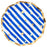 Patriotic Appetizer/Dessert Bowls Wavy Blue & White Stripe