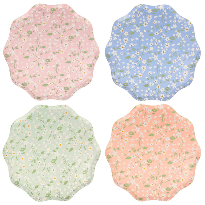 Daisy Floral Plates by Meri Meri (2 size options)