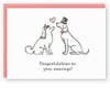 Dog Wedding Marriage Congrats Greeting Card